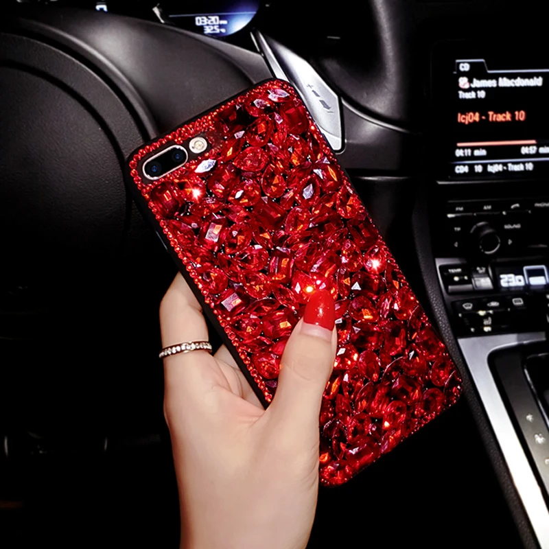 3D Bling женщина ручной работы со стразами Алмазный Обложка телефона чехол для samsung