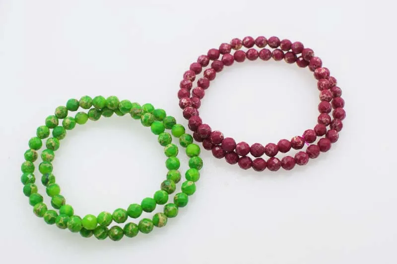 Браслет из нефрита Круглые красные фиолетовые зеленые 6 мм 7 5 дюйма | Украшения и