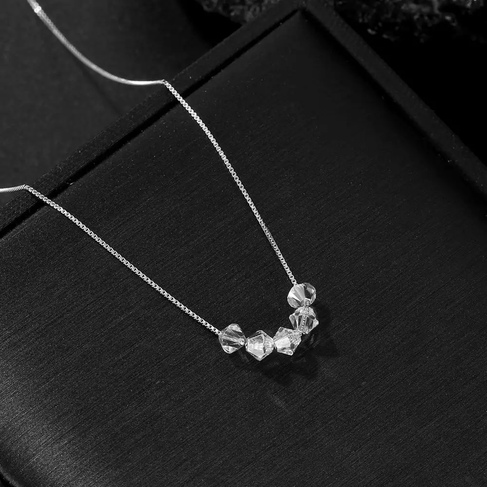 Ожерелья-подвески женские из серебра 925 пробы с кристаллами Swarovski | Украшения и