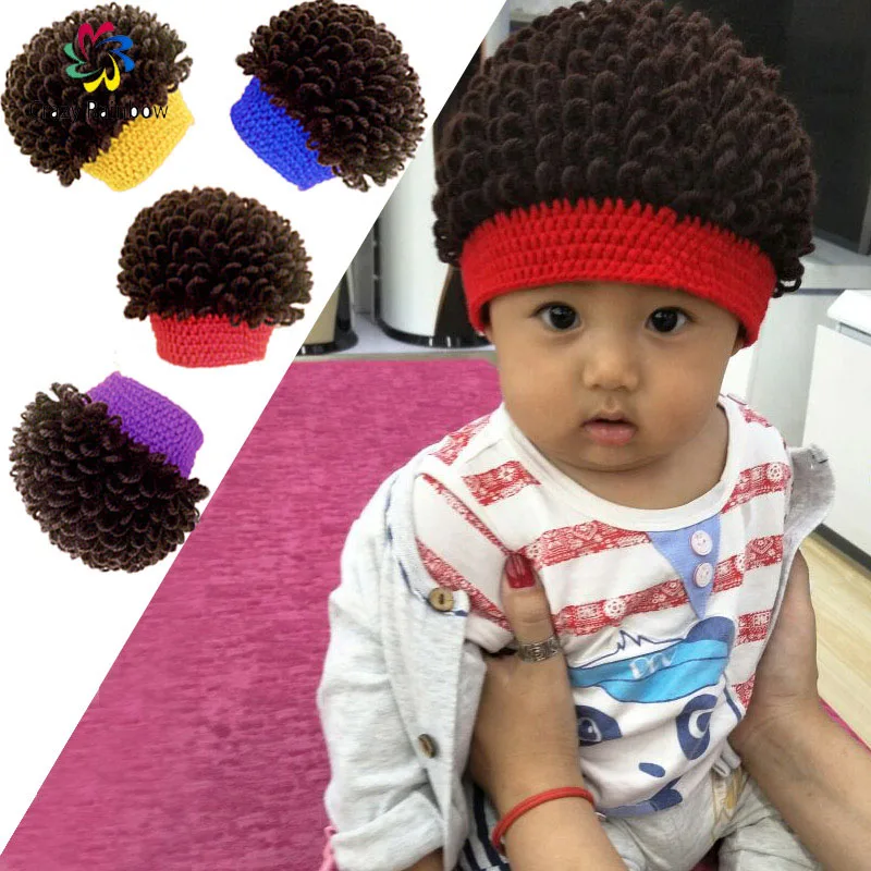 Newborn 2016 New Unisex Baby Boy Girl Kids Toddler Infant Cool Wig Hats Soft Cap Beanie | Детская одежда и обувь