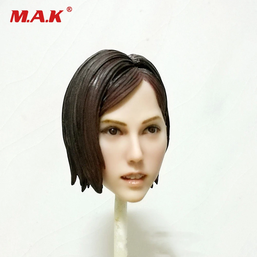 1:6 Scale Female Head Sculpt Mai Shiranui Game Figure Carving Brown Hair Pale Color Model Toys For 12 inches Woman | Игрушки и хобби