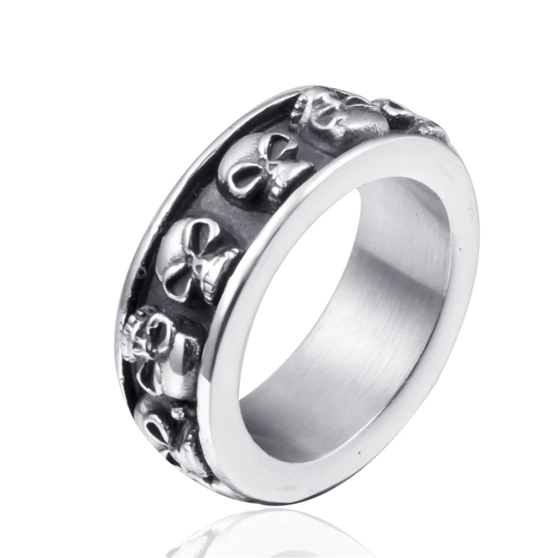 

Mens Stainless Steel Skull Ring Band Gothic Biker Wholesale Jewelry