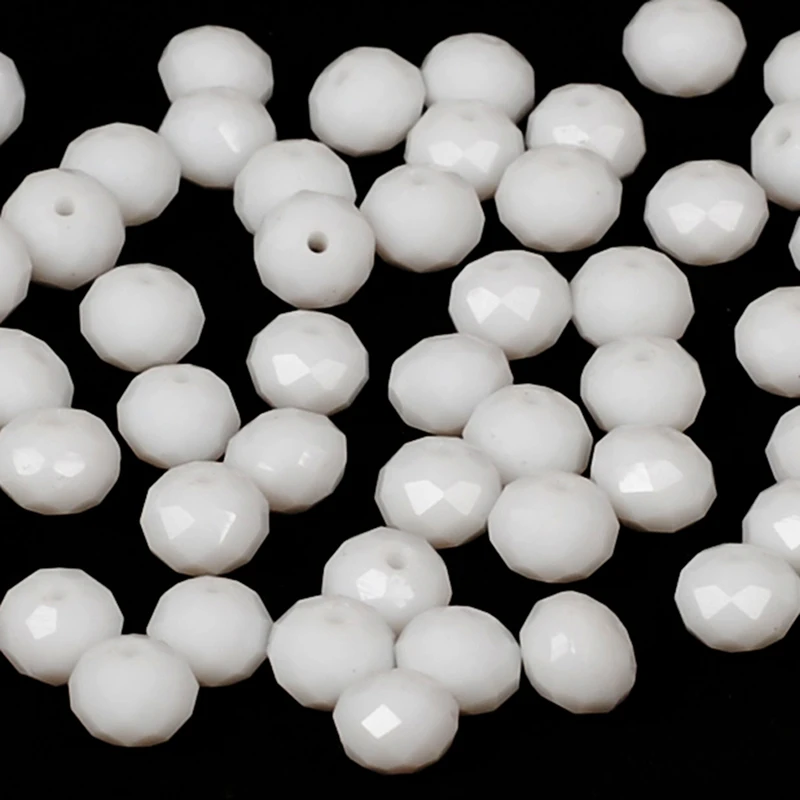 50 шт. бусины разделители для браслетов|bead spacers|faceted rondelleglass crystal beads |