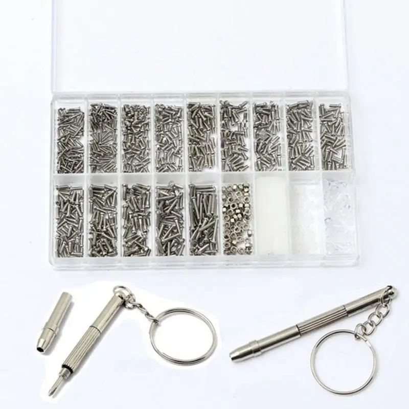 Универсальные микроочки 1000 шт./компл. солнцезащитные очки винты гайки отвертка