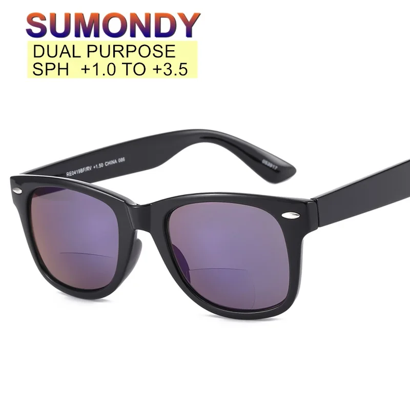 

SUMONDY Bifocal Reading Glasses Men Women Dual-purpose Sunglasses SPH +1.0 To +3.5 High Quality Spectacles For Presbyopic UR42