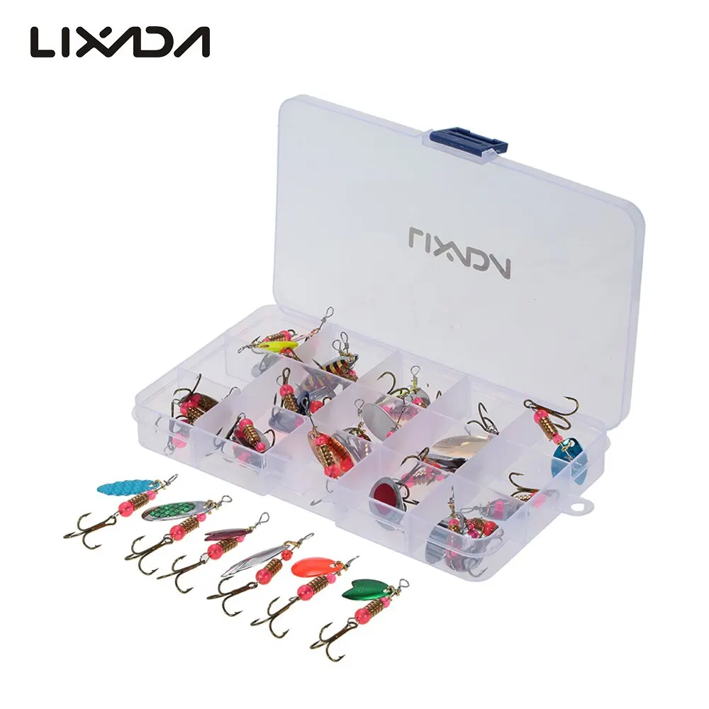 Lixada 30 шт. набор рыболовных приманок из углеродистой стали смешанный размер