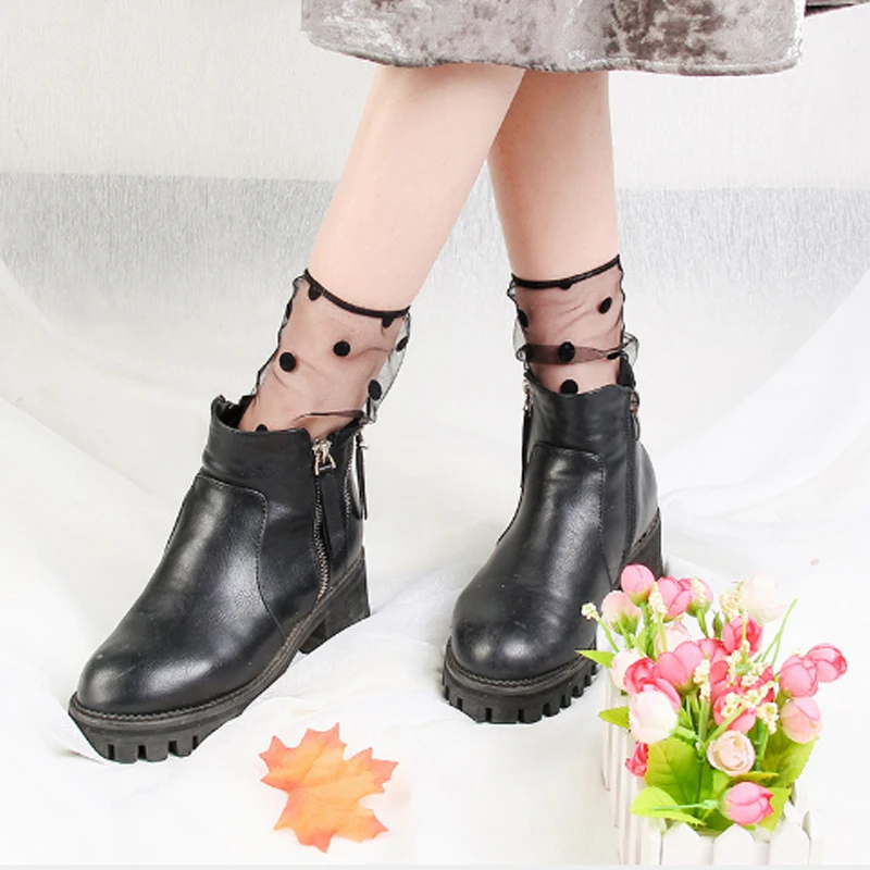 1 пара модные ультратонкие женские носки длиной по щиколотку сетчатые кружевные