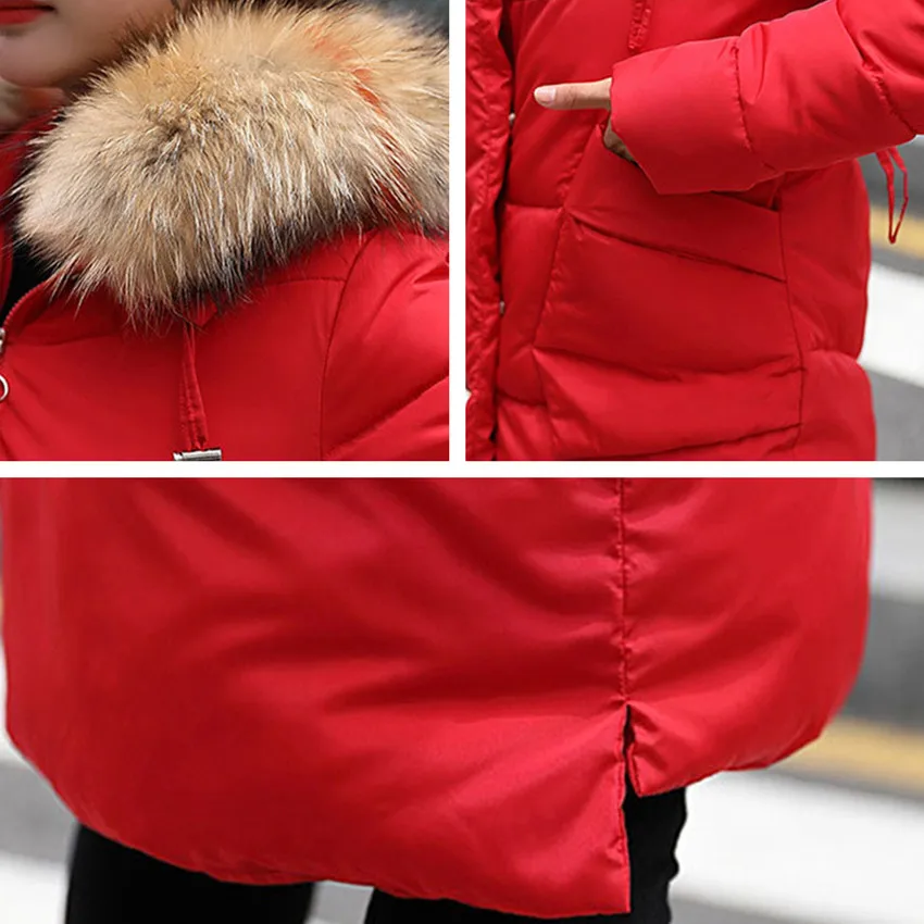 2018 новый большой красочные Шуба с капюшоном тонкий хлопок стеганая куртка пальто