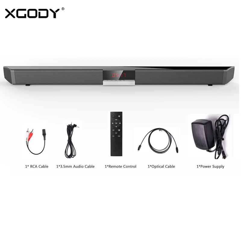 Саундбар XGODY Bluetooth колонка стерео динамик с объемным звуком ТВ USB Aux In коаксиальный