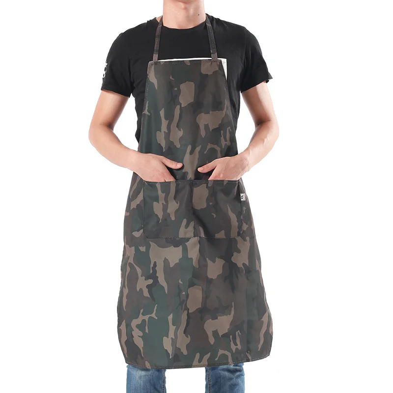 Мужской Камуфляжный кухонный фартук для приготовления пищи женщин