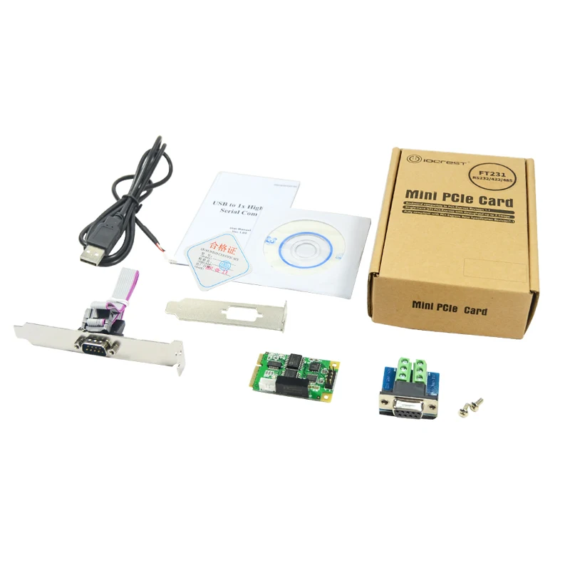 MINI PCI-E to RS232 RS422 RS485 Serial Card Minipcie (USB protocol) Surge Electrostatic Protection Multi Function Expansion | Компьютеры и