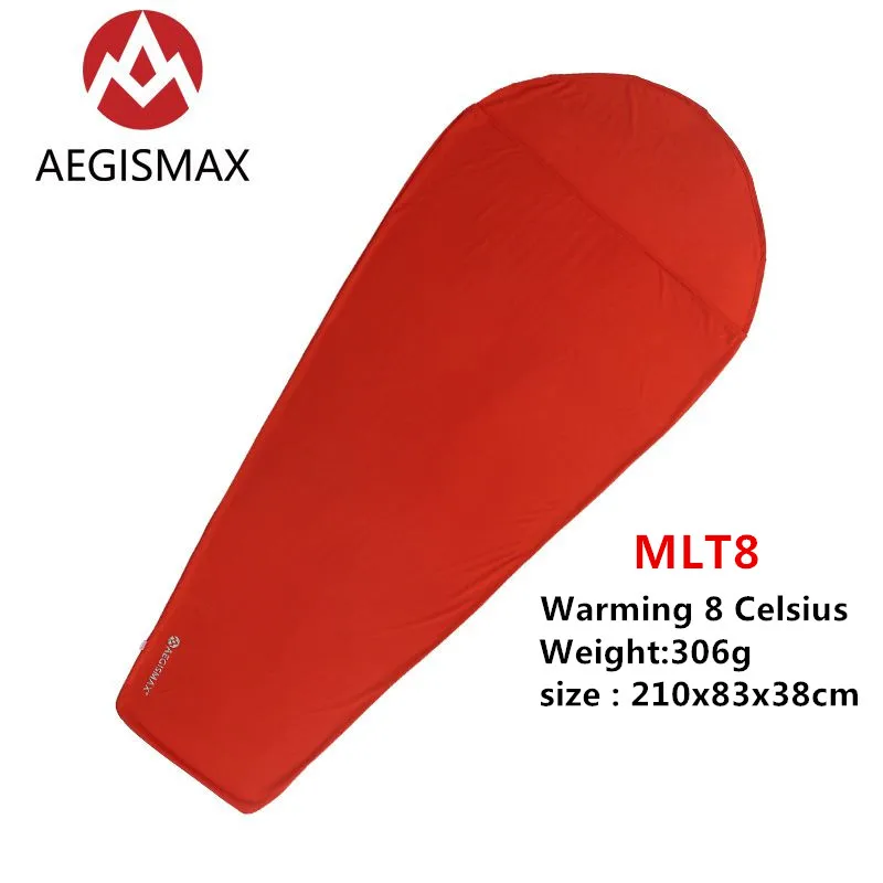MLT8 Mummy L AEGISMAX термолит согревающий спальный мешок 5/8 Цельсия лайнер Открытый Кемпинг портативный одноместный спальный лист с замком температуры - Цвет: MLT8 Mummy L