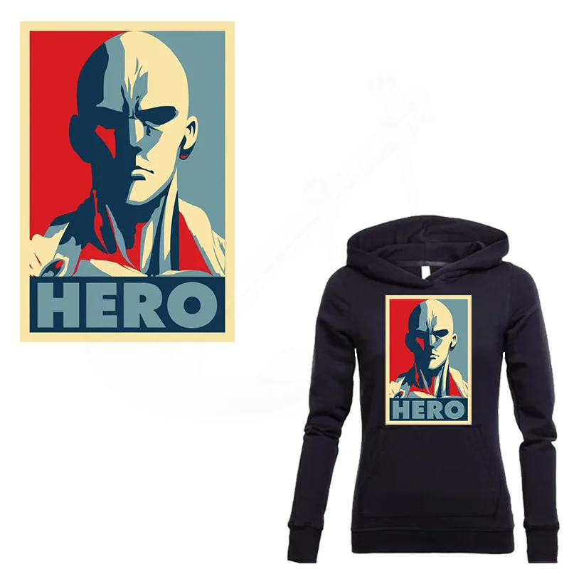 Популярные Аниме ONE PUNCH-MAN железные нашивки для одежды DIY футболка одежда нашивки термопереводная наклейка Луффи