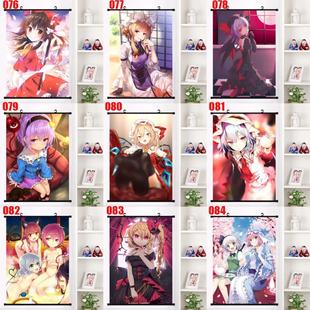 Япония Аниме TouHou проект Хакурей рейму Косплей настенный свиток Фреска плакат Настенные подвесные плакаты Otaku домашний художественный Декор коллекционные подарки