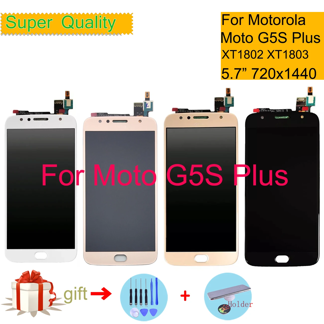 Для Motorola Moto G5S Plus ЖК-дисплей сенсорный экран дигитайзер сенсор полная ЖК-сборка XT1802 XT1803 XT1805 XT1086 монитор