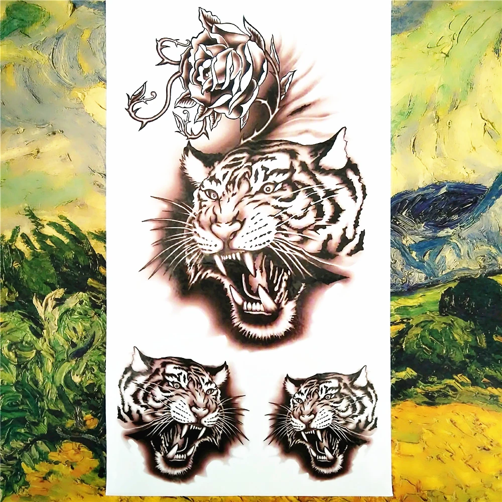 Временная татуировка Nu-TATY Rage Tiger Growl боди-арт наклейка на руку с флеш-татуировкой s