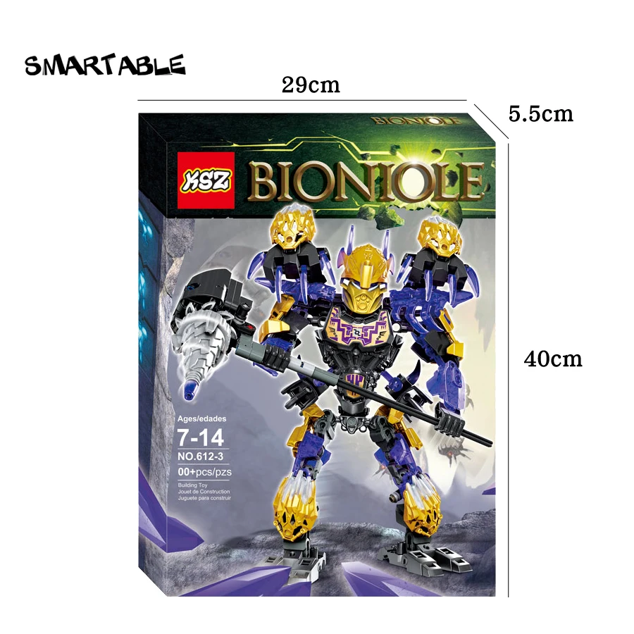 

Smartable BIONICLE 217pcs Onua Terak figures 612-3 Building Block Toys For Children Compatible All Brands 71309+71304 BIONICLE