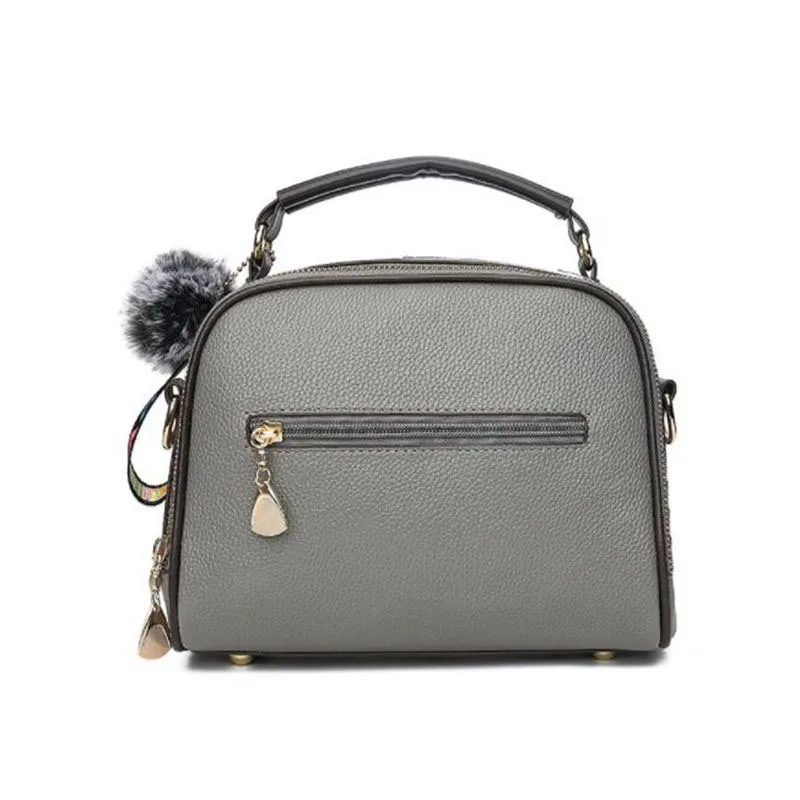 Модная женская сумка из искусственной кожи мессенджер с шариком на плечо Женский