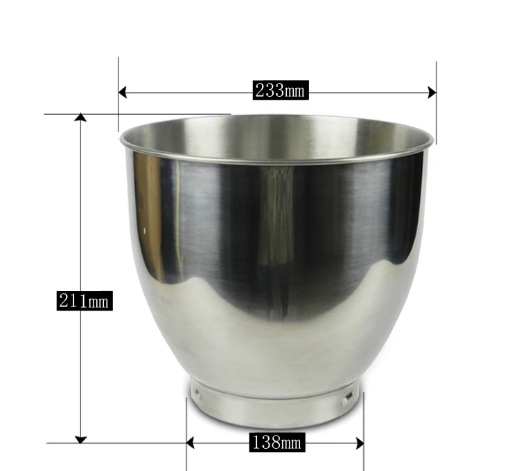 

6.5L electric planetary food mixer machine blender spiral bread dough mixer egg beater with dough hook removable bowl