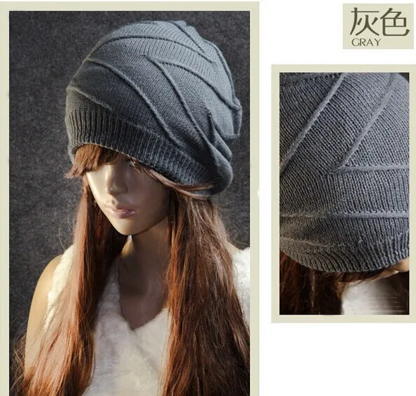 2014 Зимняя мода twill вязаные шапки для мужчин и женщин двойной теплая шапка 4 вида