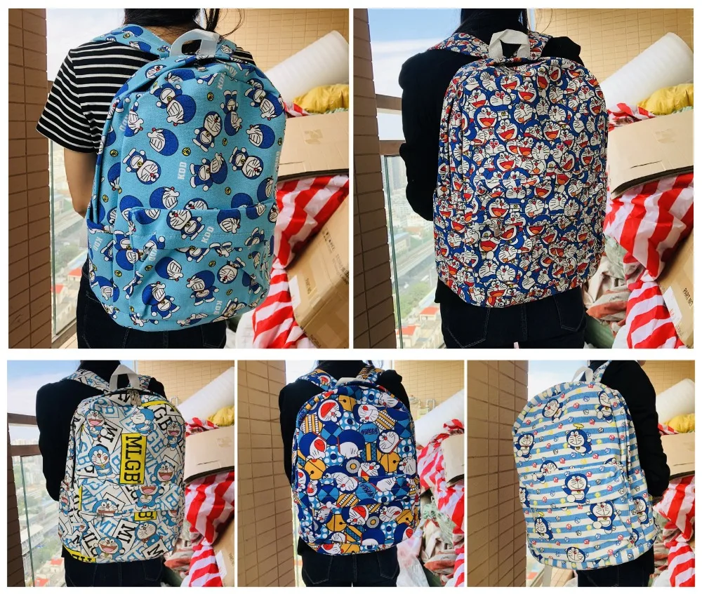 IVYYE Doraemon серия Модные холщовые Рюкзаки Мультфильм школьный рюкзак повседневные студенческие сумки дорожный ранец унисекс Новинка