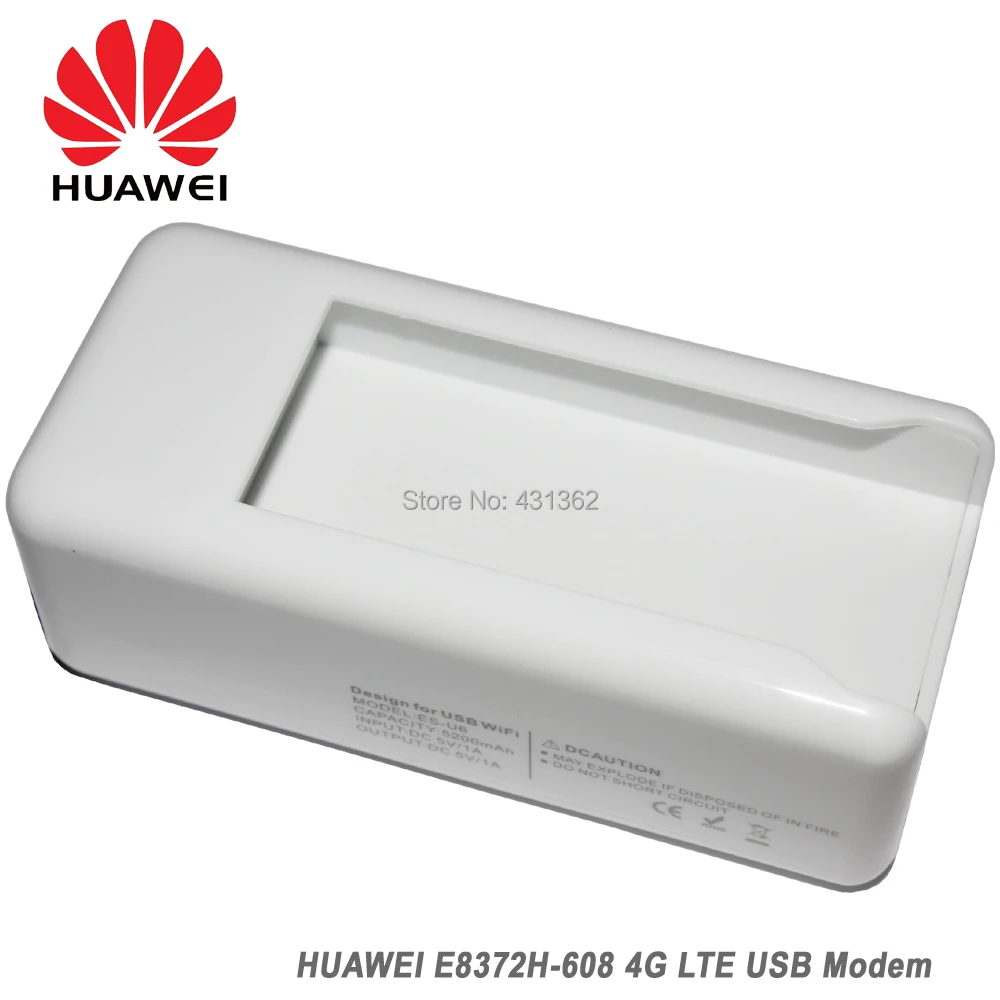 Оптовая продажа 150 Мбит/с HUAWEI E8372 E8372H 608 4G LTE Wi Fi USB модем с 4800 мАч Мощность банк и
