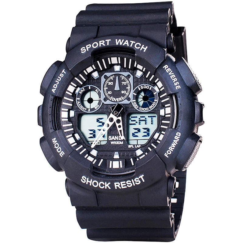 Часы наручные SANDA Мужские кварцевые модные водонепроницаемые спортивные