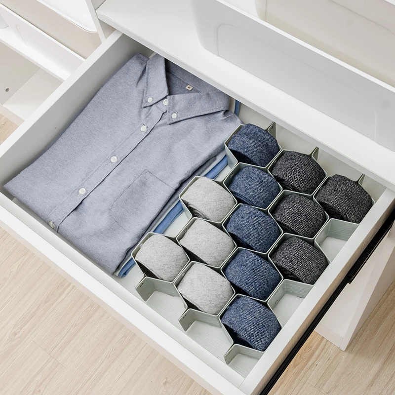 Drawer Divider Wardrobe Beehive Nest Compartment Layered Underwear Socks Storage Consolidation Box Partition | Мебель