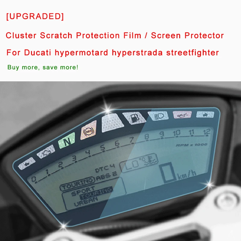 [Модернизированный] для Ducati hypermotard hyperstrada streetfighter кластер Защита от царапин пленка протектор экрана синий светильник