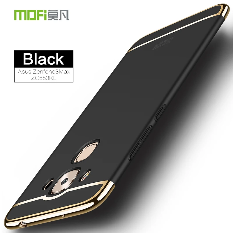ZC553KL Чехол чехол MOFI жесткая задняя крышка для Asus ZenFone 3 Max ZC553KL задняя крышка funda жесткая для coque ZC553KL защита PC conque - Цвет: Black