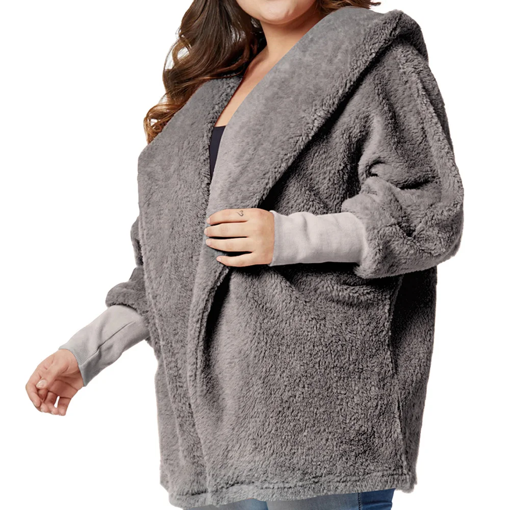 Женское пушистое пальто из искусственного меха с плюшевым мишкой верхняя одежда