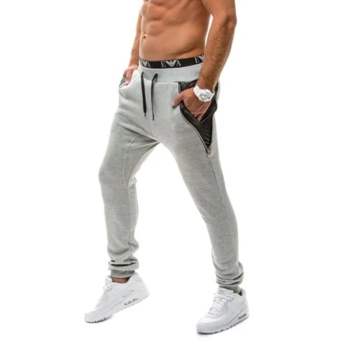 2018 мужские спортивные штаны с большим карманом на молнии повседневные