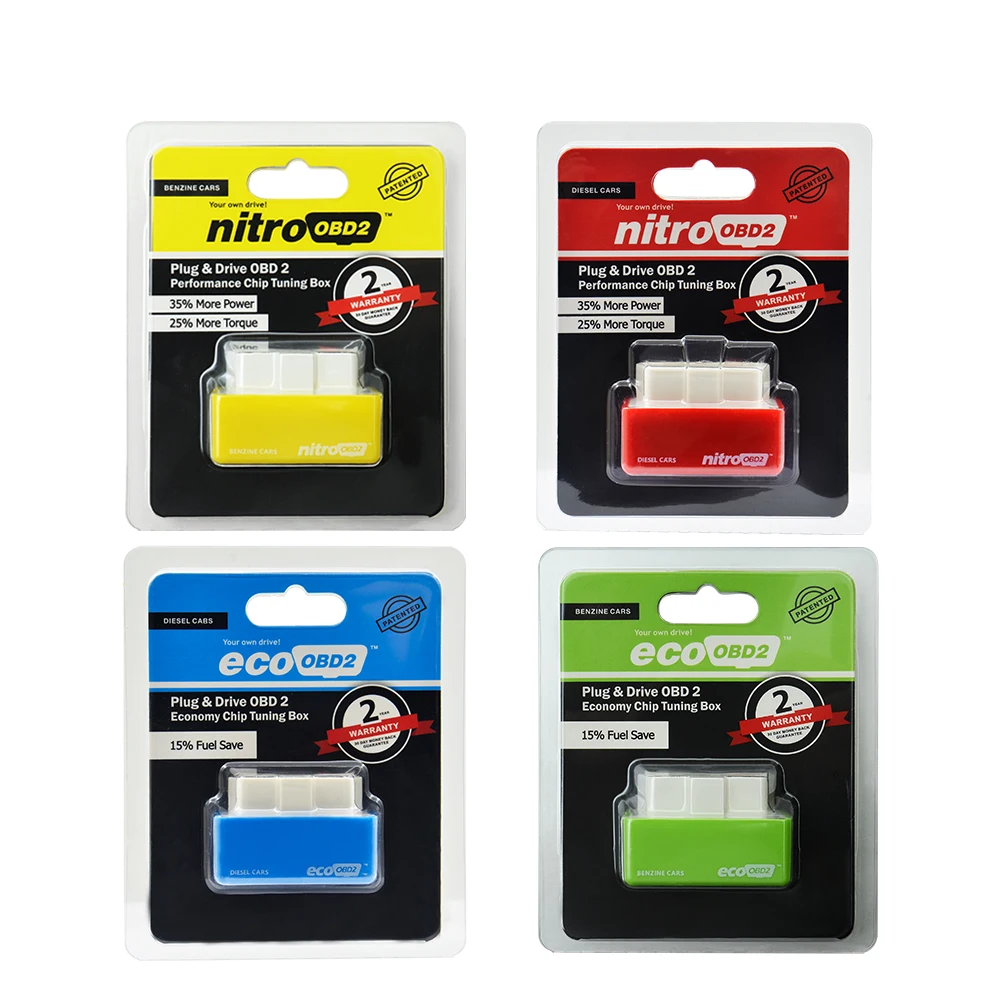 EcoOBD2 чип Тюнинг Box ECO OBD2 бензиновая вилка для автомобилей и приводное устройство