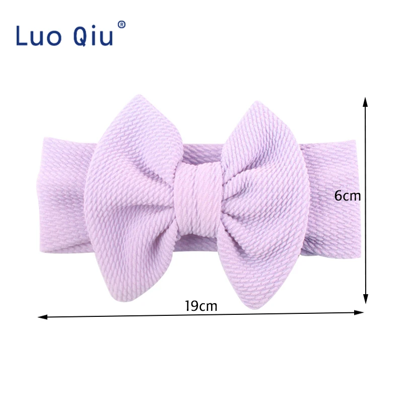 Милая повязка на голову с бантиками для малышей одноцветная эластичная