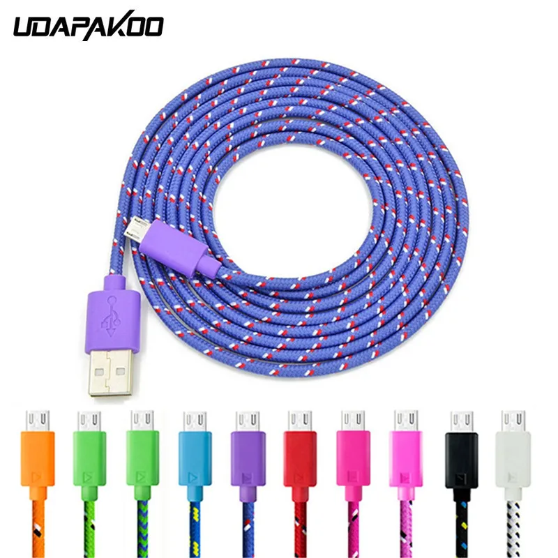 20 см/1 м/2 м/3 м плетеный нейлоновый провод для iphone 5 6 6S 7 8 Micro USB кабель синхронизации