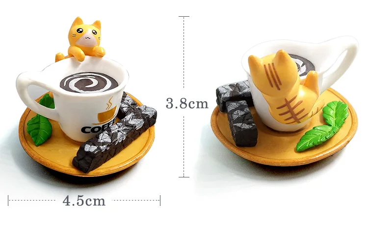 Kawaii десерт кошка животное модель домашний декор миниатюрное украшение для сада в виде Феи аксессуары современная фигурка ПВХ ремесло бонсай игрушки