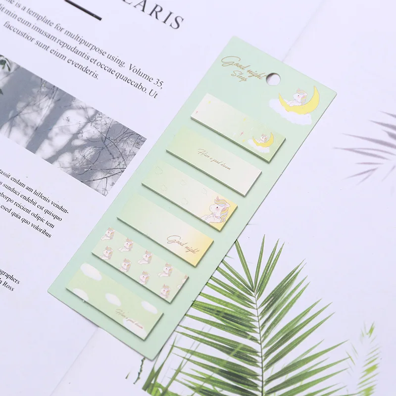 Милый Единорог N раз Набор стикеров для заметок мультфильм Post Закладка