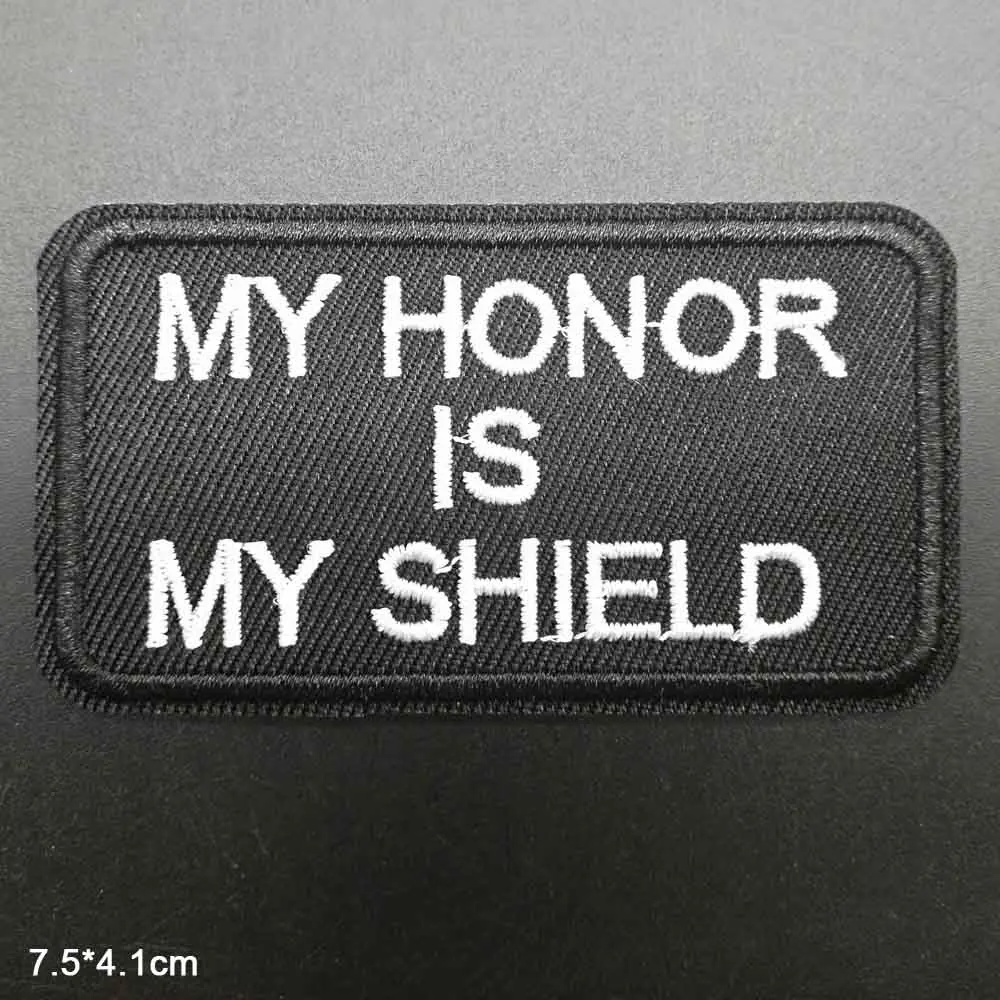 MY HONOR(IS MY Моя вера мой щит вегетарианские слова из букв Freedom US тема Новинка клеящиеся утюгом украшения нашивки для одежды - Цвет: MY HONOR(IS MY