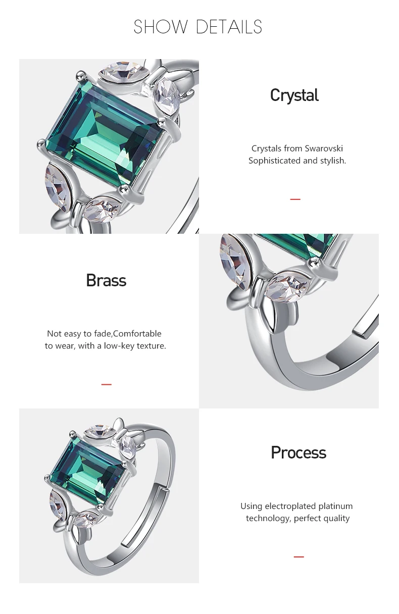 CDE, женские кольца, украшенные кристаллами Swarovski, регулируемое кольцо-бабочка, ювелирное изделие с кристаллами насекомых, обручальные кольца