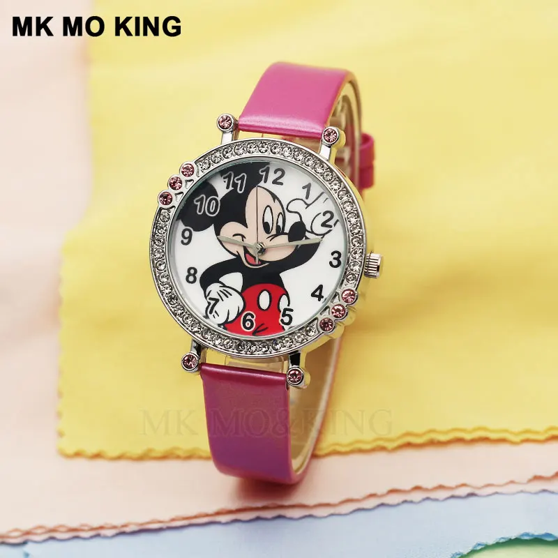rose Роскошные ролевые mk x с охлаждением kittyed Стразы модные детские для мальчиков и девочек милые детские кварцевые наручные часы подарок браслет reloj - Цвет: rose