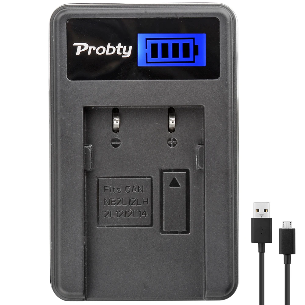 Probty NB-2LH NB-2L NB 2L LCD USB Charger for Canon Elura 85 90 MV800 800i 900 920 EOS 350D 400D PowerShot G7 G9 S70 S80 R100 |