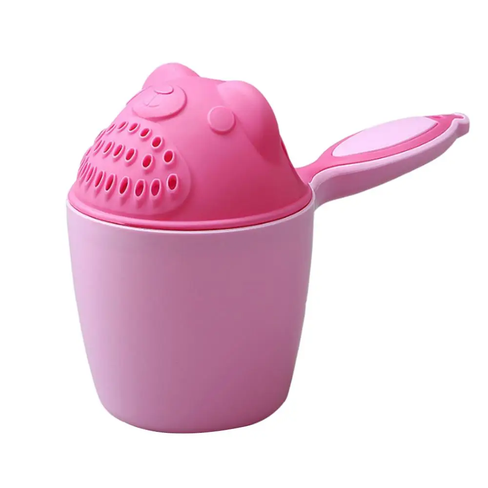 pink Милые Мультяшные Детские шапочки для ванной Дети Ясельного возраста шампунь чашка Дети Купание Bailer Baby кувшины для душа ребенок мытье волос чашка дети ванны инструменты - Цвет: pink