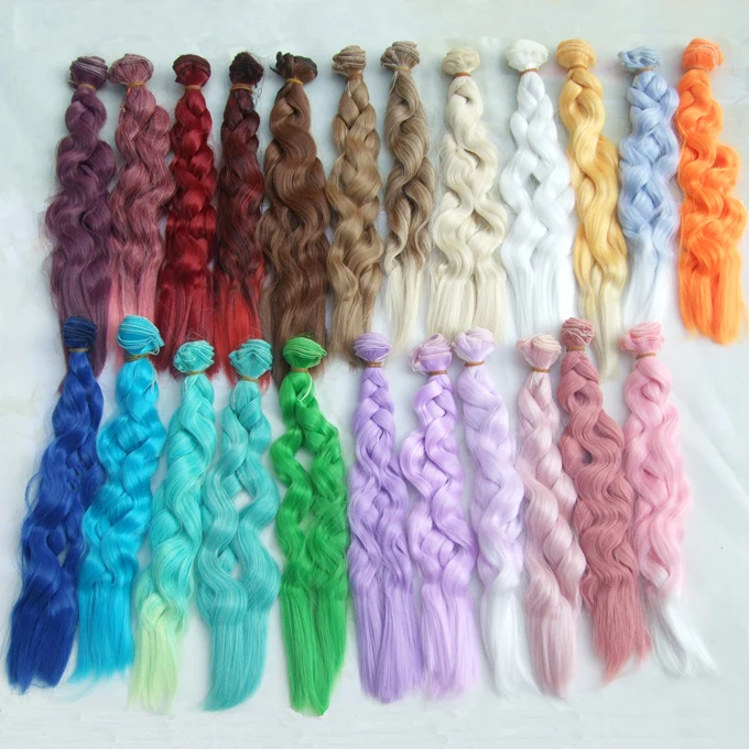 Заводские Оптовые продажи 25 см длинный маленький курчавый BJD кукла волосы