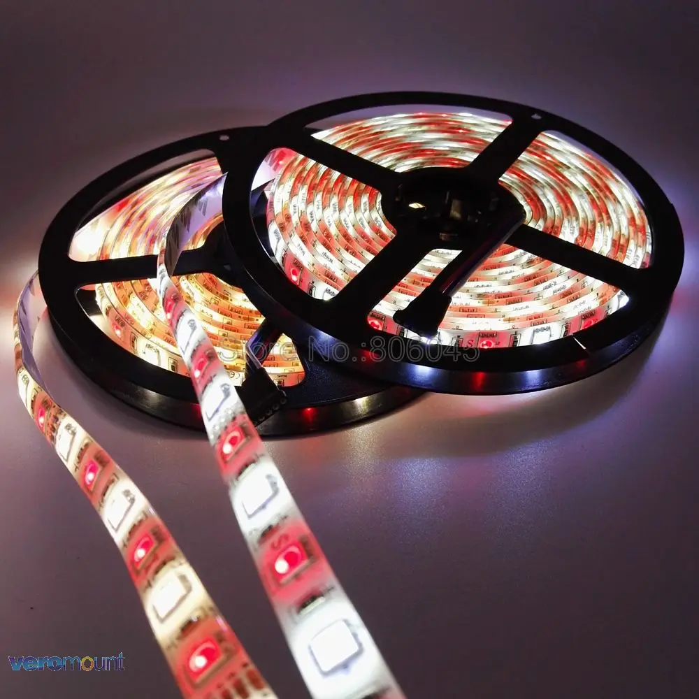 5 м 300 светодиодный 12V 24V DC SMD 5050 RGBW полосы IP20 IP65 IP67 Водонепроницаемый RGB + белый (RGBW)