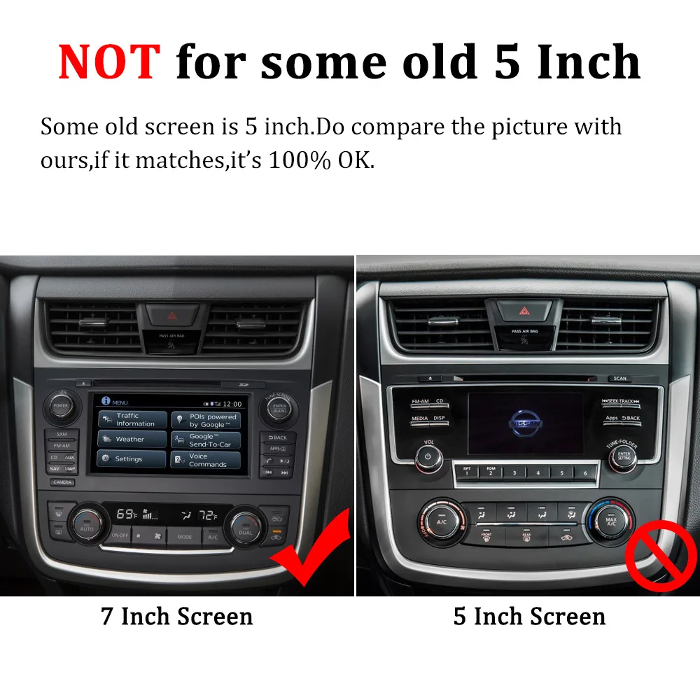Для 7 дюймов NISSAN ALTIMA 2013 2014 2015 2016 2017 2018 автомобильные внутренние молдинги GPS