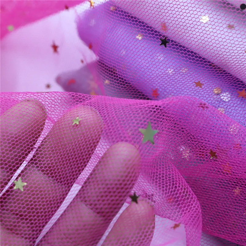 1 ярд блестки в виде звезд и Луны Тюлевая ткань сделай сам юбка пачка для будущей