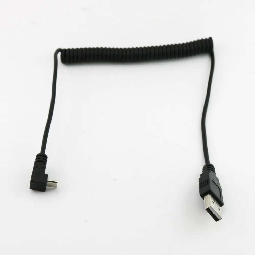 10 шт. спиральный адаптер с вилкой USB 2 0 А папа на Micro 5 штырьков футов/1 м