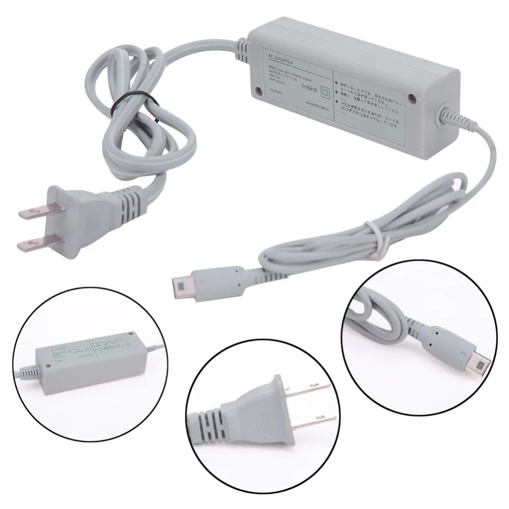 US Plug AC адаптер питания геймпады кабель для nintendo wii U Консоль геймпад 100-240 В AC зарядное устройство адаптер кабель для wii U