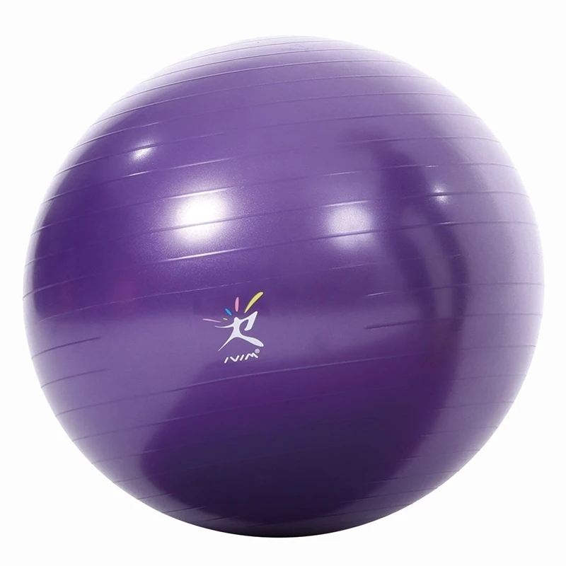 Purple IVIM фитнес-мяч для йоги, устойчивый к разрыву, мяч для полного баланса тела, тренировочный мяч, насос для бесплатной детской игрушки/принадлежности для йоги - Цвет: Purple