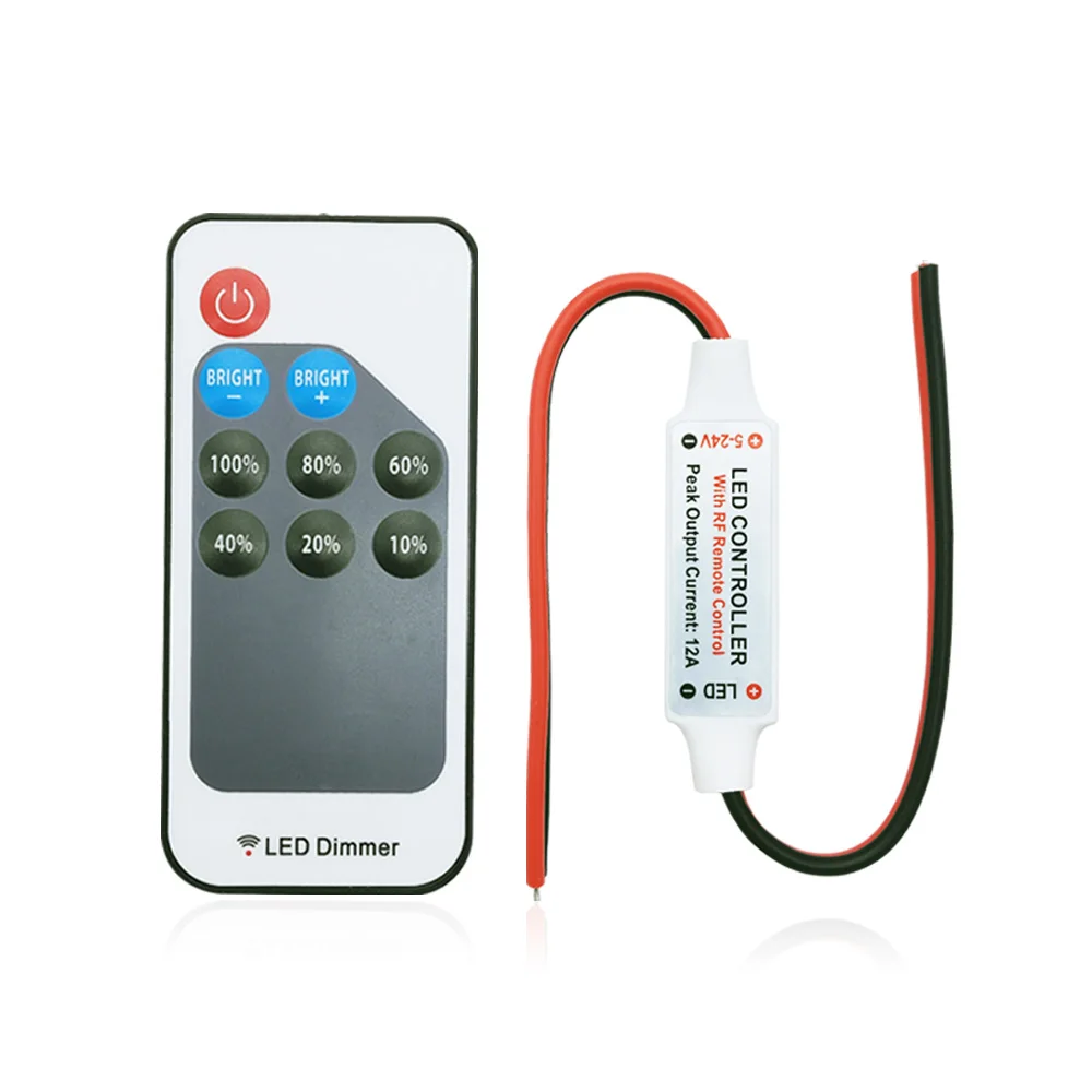 Бежевый Мини DC 5-24V 9key Led управление лер диммер 12A беспроводной RF пульт дистанционного управления одноцветная полоса освещения 3528 5050 светодиодная лента - Цвет: Бежевый